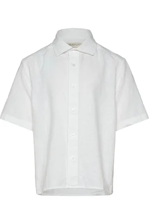 GANT Cotton Linen Ss Shirt White
