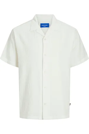 JACK & JONES Jorluke Crinkle Shirt Ss Jnr Jack & J S White