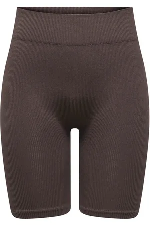 ONLY Onpjaia Life Hw Seam Long Shorts Noos Brown