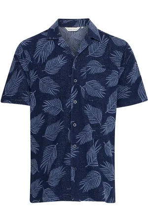 Casual Friday Cfaaron Ss Rc Frotté Shirt Blue