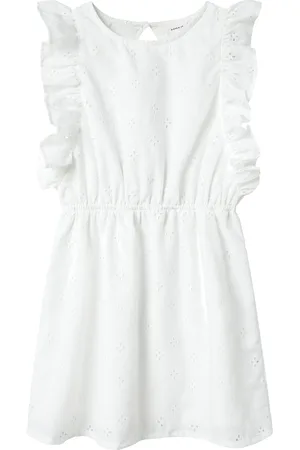 NAME IT Nkffioleta Sl Dress Ps White