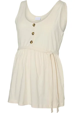 Mama;licious Mlevi Lia Sl Jrs Top 2F Noos Cream