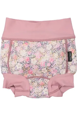 Mikk-Line Swim Baby Pant Frill Aop Recycled Pink
