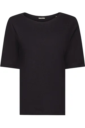 ESPRIT Linen Blend T-Shirt Black