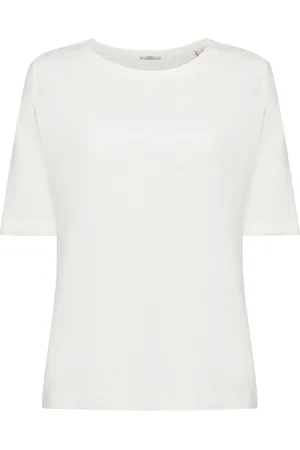 ESPRIT Linen Blend T-Shirt White