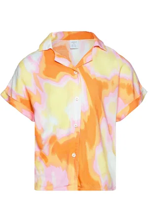 Lindex Blouse Shirt Viscose Aop Orange