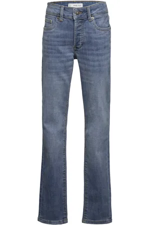 MANGO Slim-Fit Jeans With Buttons Blue