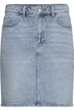VILA Vikaja Jaf Denim Skirt- Noos Blue