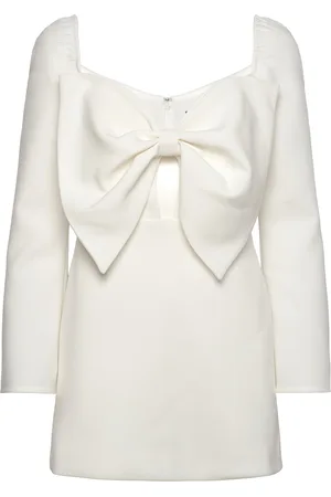 Bardot Phillipa Bow Mini Dress White