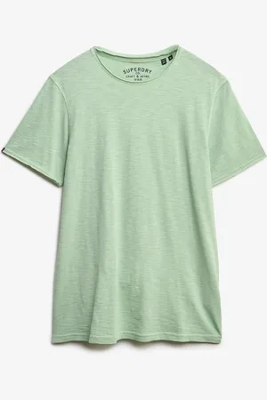 Superdry Raw Edge Slub T Shirt Green