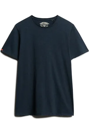 Superdry Raw Edge Slub T Shirt Navy