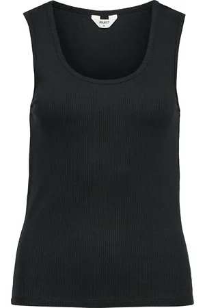 Object Objjamie S/L Sli Tank Top Noos Black