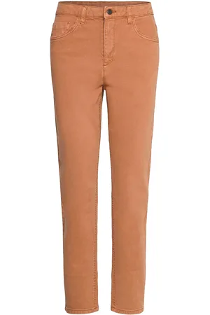 ESPRIT Trousers With Organic Cotton Brown