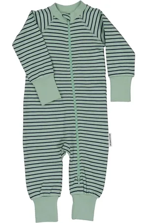 Geggamoja Pyjamas Two Way Zipper Green
