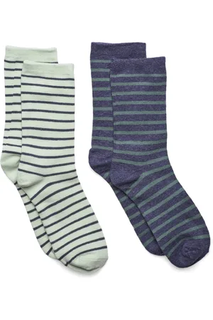 MANGO 2 Pack Striped Socks Navy