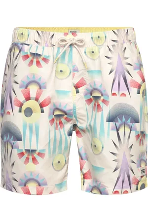 Scotch&Soda Printed Mid-Length Swimshort Cream