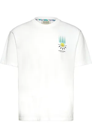 Scotch&Soda Relaxed-Fit Front And Back Artwork T-Shirt White