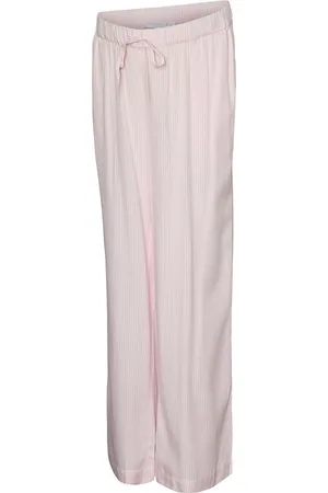 Mama;licious Mlnicola Stripe Wo Pant Pink