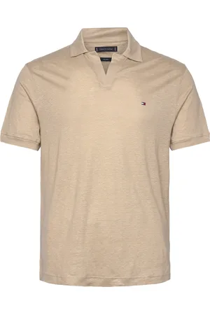 Tommy Hilfiger Pure Linen Reg Polo Cream