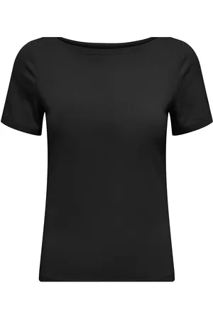 ONLY Onllive Love Life S/S Boatneck Top Jrs Black