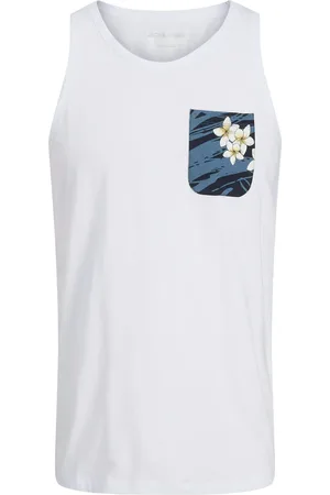 JACK & JONES Jjhawaii Pocket Tanktop Sl Jack & J S White
