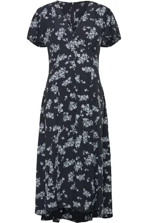 French Connection Raquel S/S V Nk Dress Navy