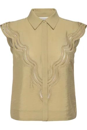 Copenhagen Muse Cmcole-Shirt Is A Short-Sleeved Shirt In A Premium Modal Blend With A Concealed Khaki