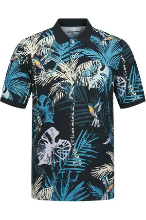 JACK & JONES Jjhawaii Aop Polo Ss Jack & J S Black