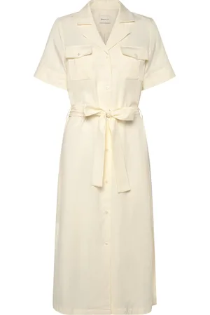 GANT Reg Pocket Dress Cream