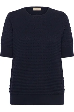 Freequent Pullover From Freequent In A Soft Material With A Dotted Texture. The Pullover H Navy