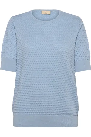Freequent Pullover From Freequent In A Soft Material With A Dotted Texture. The Pullover H Blue