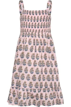 MANGO Floral Print Cotton Nightdress Pink