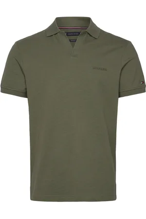 Tommy Hilfiger Cotton Linen Terry Reg Polo Khaki