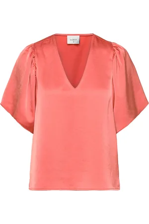 Dante 6 Arvi Satin Butterfly Sleeve Top Coral