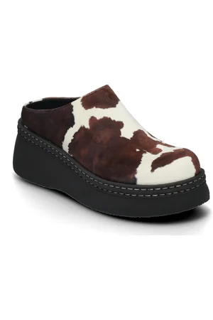 Miista Kristi Cow Mules Brown