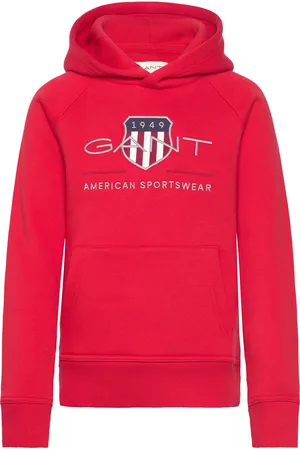 GANT Archive Shield Hoodie Red