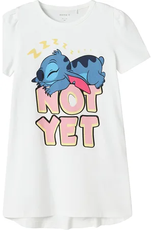 NAME IT Nmfasta Stitch Ss Nightgown Wdi White