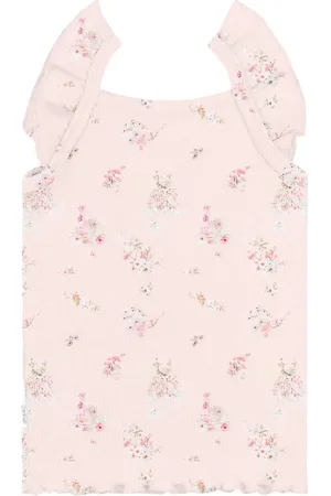 Gugguu Classic Print Rib Top Pink
