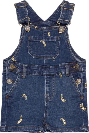 The New Tnstotis Short Denim Dungarees Navy