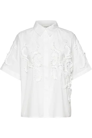 Copenhagen Muse Cmvatan-Shirt Is A Short-Sleeved Shirt In A Highly Premium Material With Hand-Em White