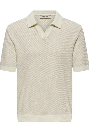 Only & Sons Onsadrian Life Reg 7 Ss Resort Polo Knit Cream