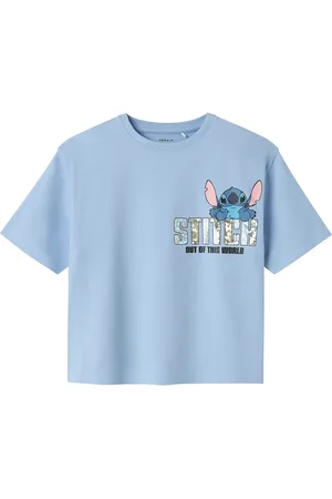 NAME IT Nkfaceri Stitch Ss Rlx Top Box Wdi Blue