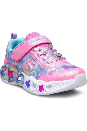 Skechers Girls Infinite Heart Lights Pink