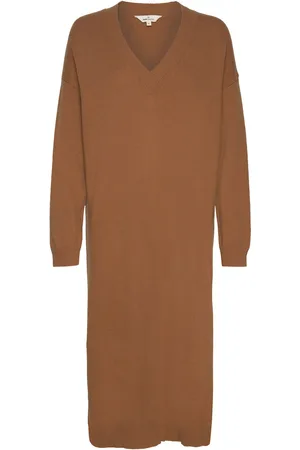 Basicapparel Lise V-Dress Brown