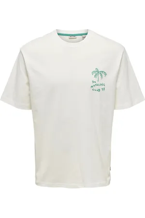 Only & Sons Onsmilo Sketch Rlx Coast Ss Tee White