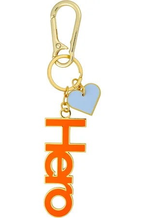 Design Letters Key Ring & Bag Tag Orange