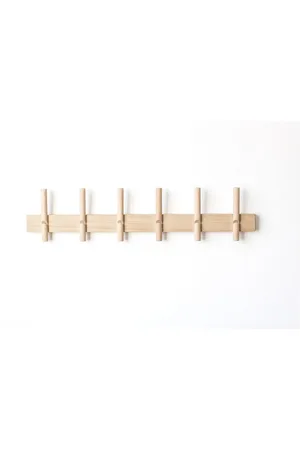 We Do Wood Reces Coat Rack, Oak Brown