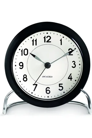 Arne Jacobsen Station Table Clock Ø11Cm Black