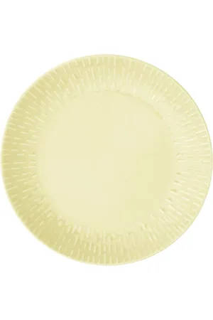 aida Confetti Lunch Plate W/Relief 1 Pcs . Giftbox Yellow