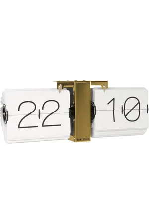 Karlsson Flip Clock No Case Gold